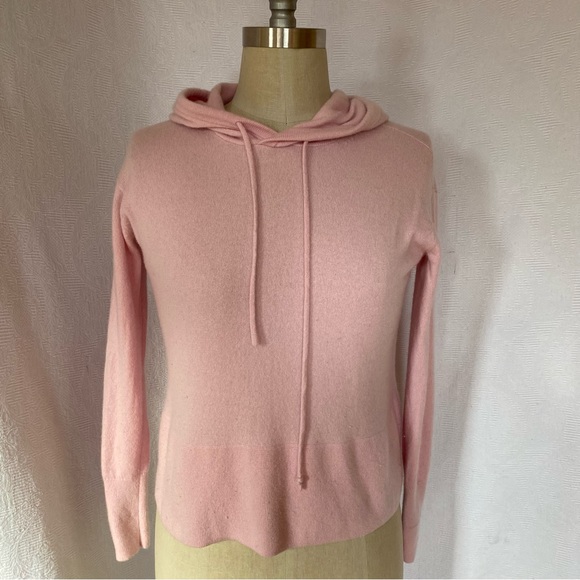 Everlane pure cashmere pale pink hooded sweater - Picture 1 of 7